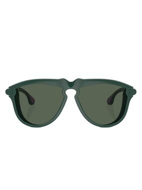 Burberry Dark Green Sunglasses with Purple Accents